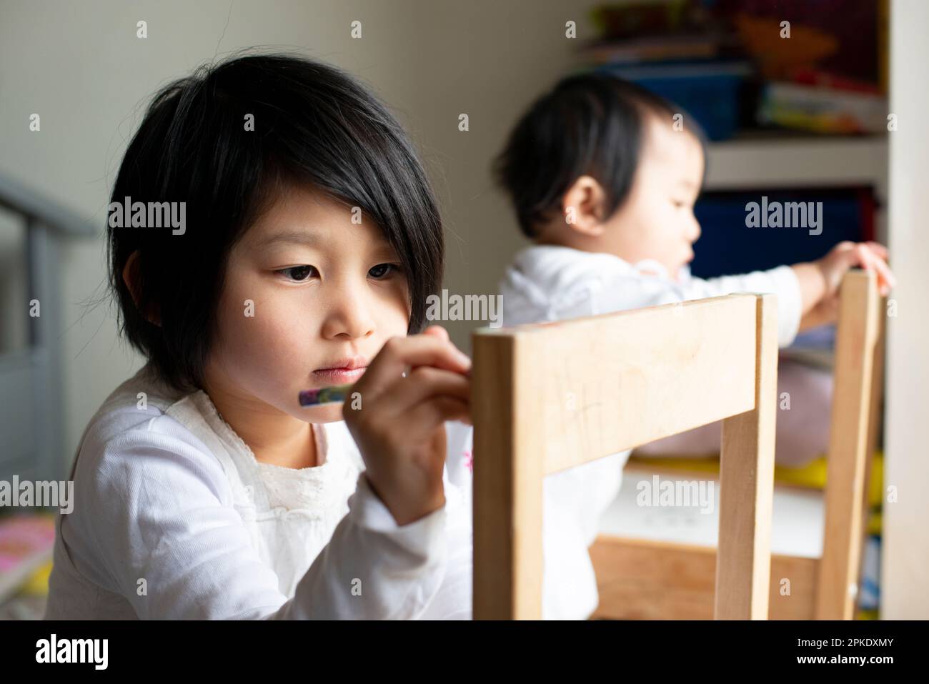 Children Doodling Stock Photo