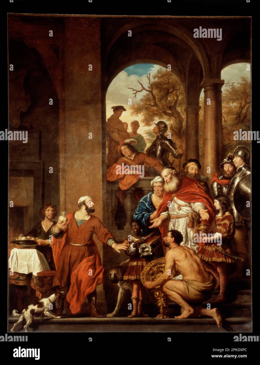 The incorruptible Consul Marcus Curius Dentatus 1656 by Govaert Flinck Stock Photo