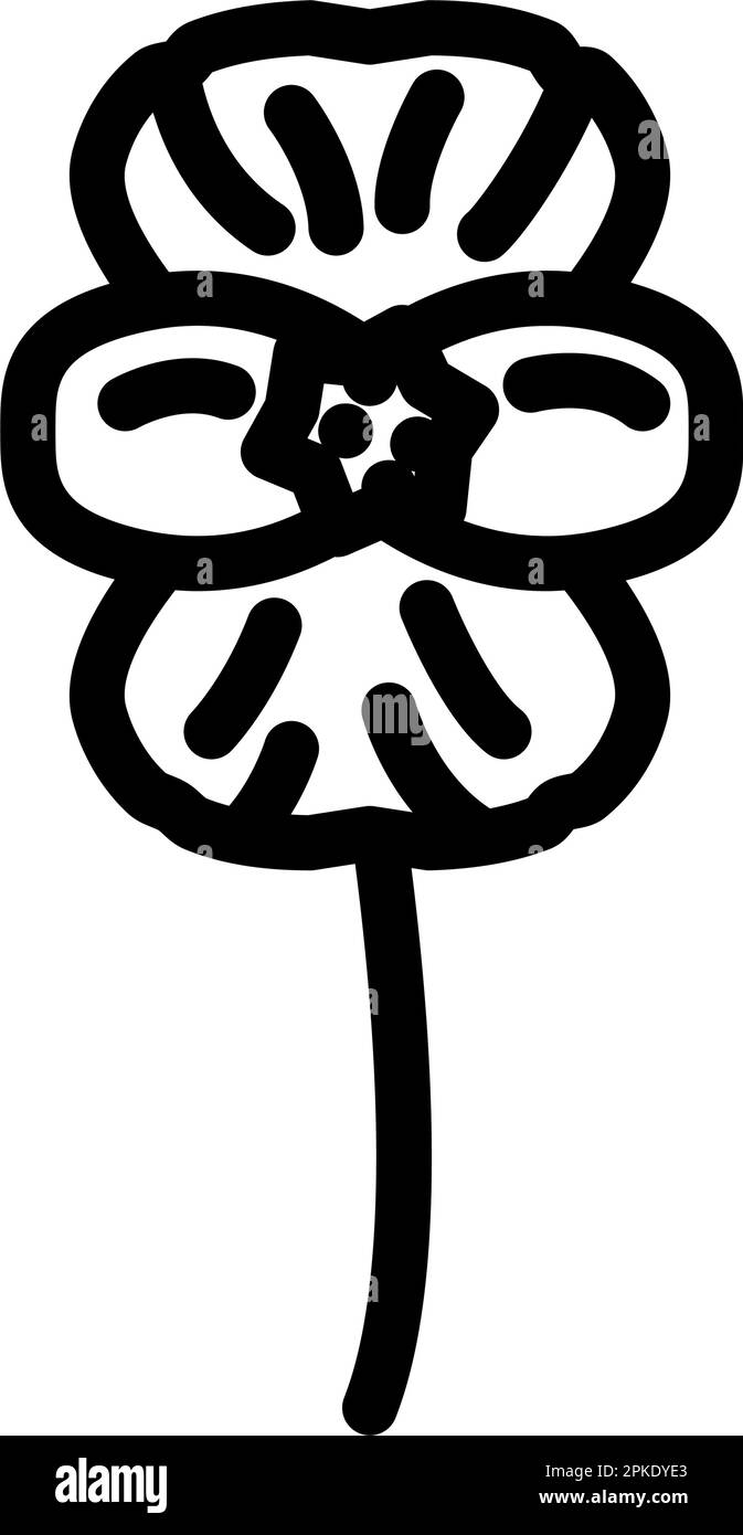 begonia flower spring line icon vector illustration Stock Vector