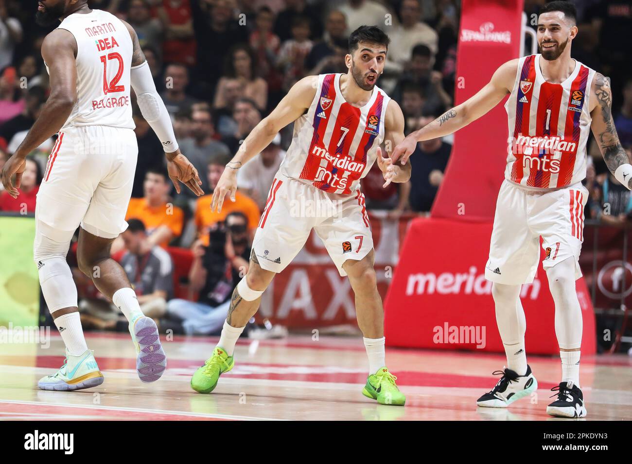 Belgrade, Serbia, 6 April 2023. Facundo Campazzo of Crvena Zvezda mts