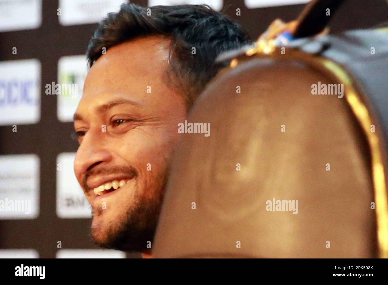 Bangladeshi Test Captain Shakib Al Hasan attends post match press