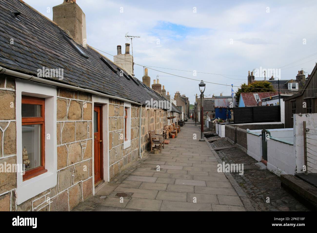 Old historical alley in Dundee waterfront, Scotland Stock Photo