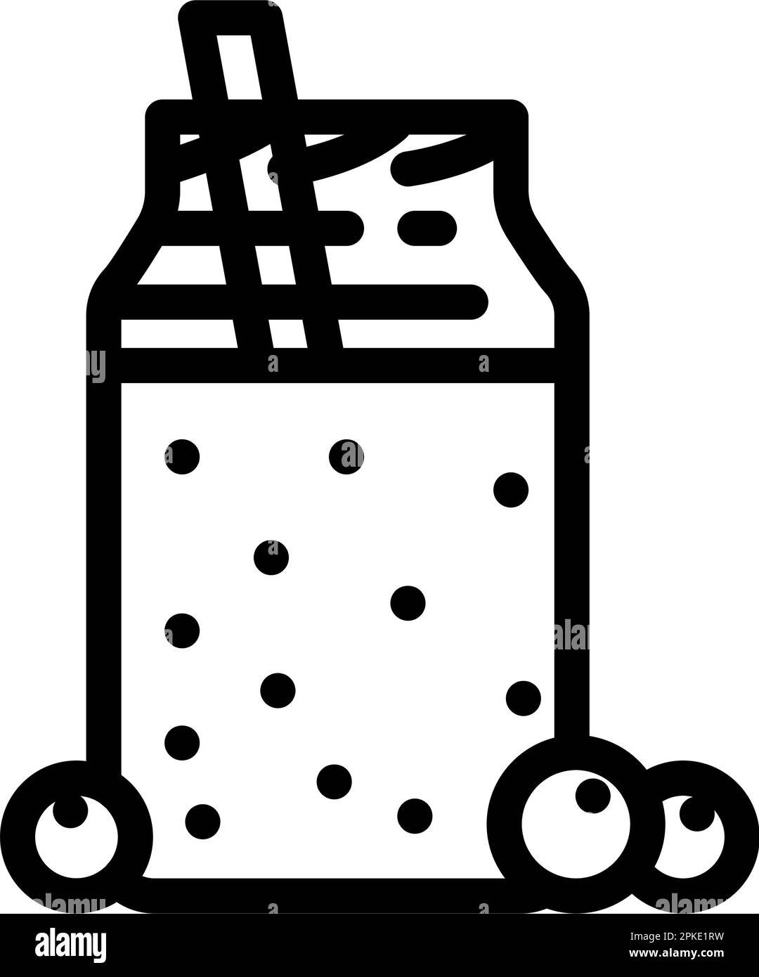 bluberry smoothie drink line icon vector illustration Stock Vector ...