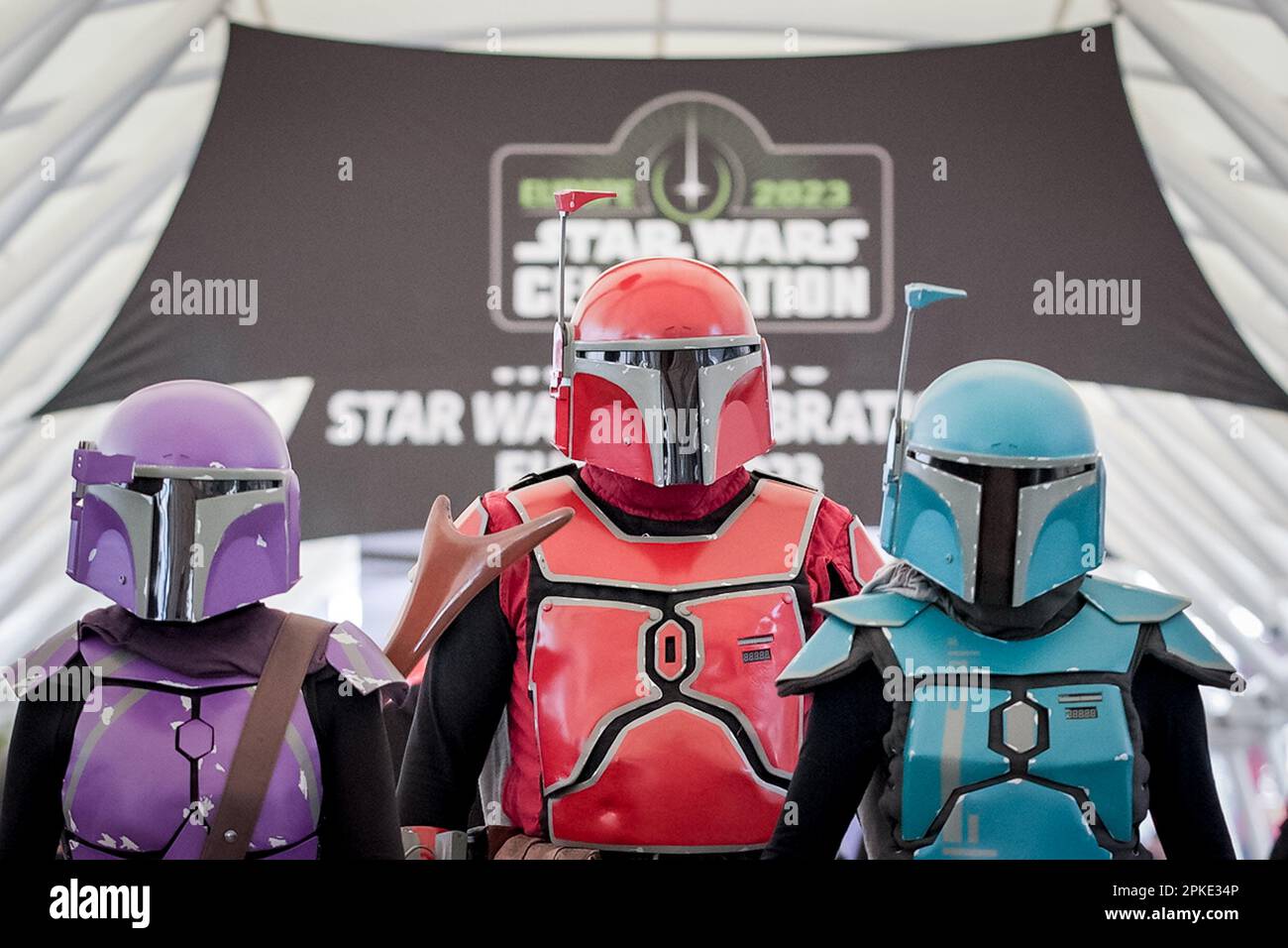 London, UK. 7th April, 2023. Dedicated Star Wars cos-players and fans ...