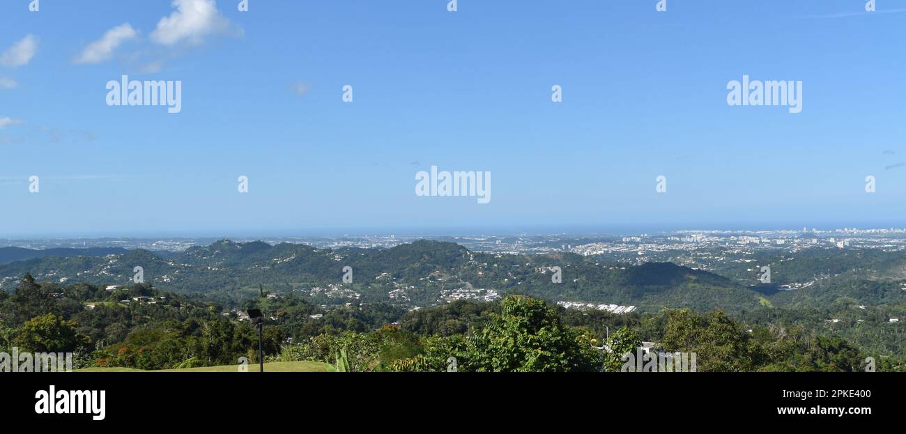 Enjoying the gifts of Mother Nature at the enchanted Island  of Puerto Rico Stock Photo