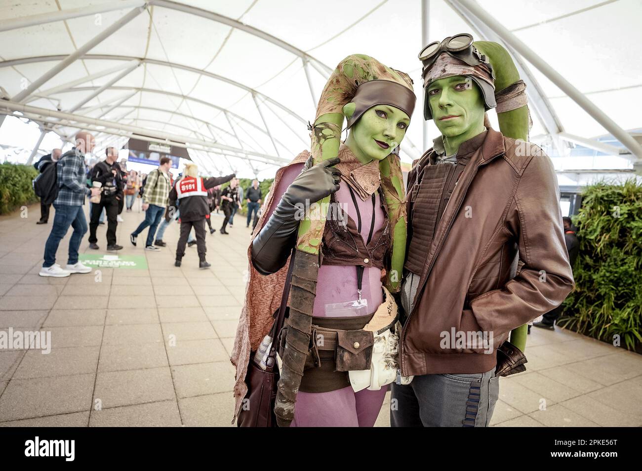 London, UK. 7th April, 2023. Dedicated Star Wars cos-players and fans ...