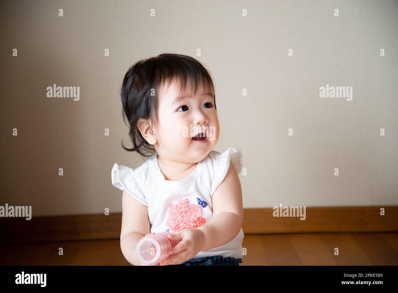 Baby laughing Stock Photo