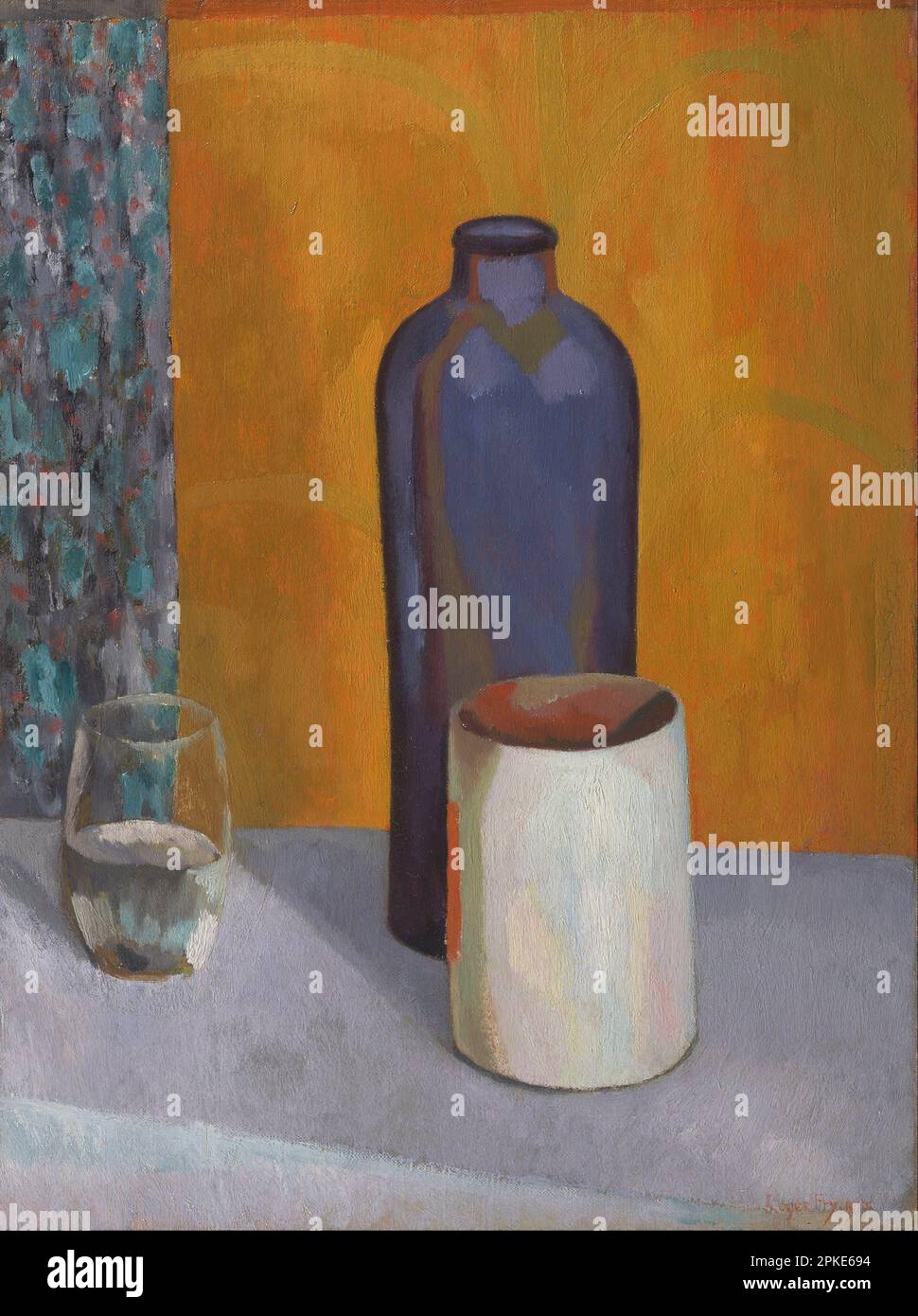 Still-life with blue bottle 1917 by Roger Fry Stock Photo