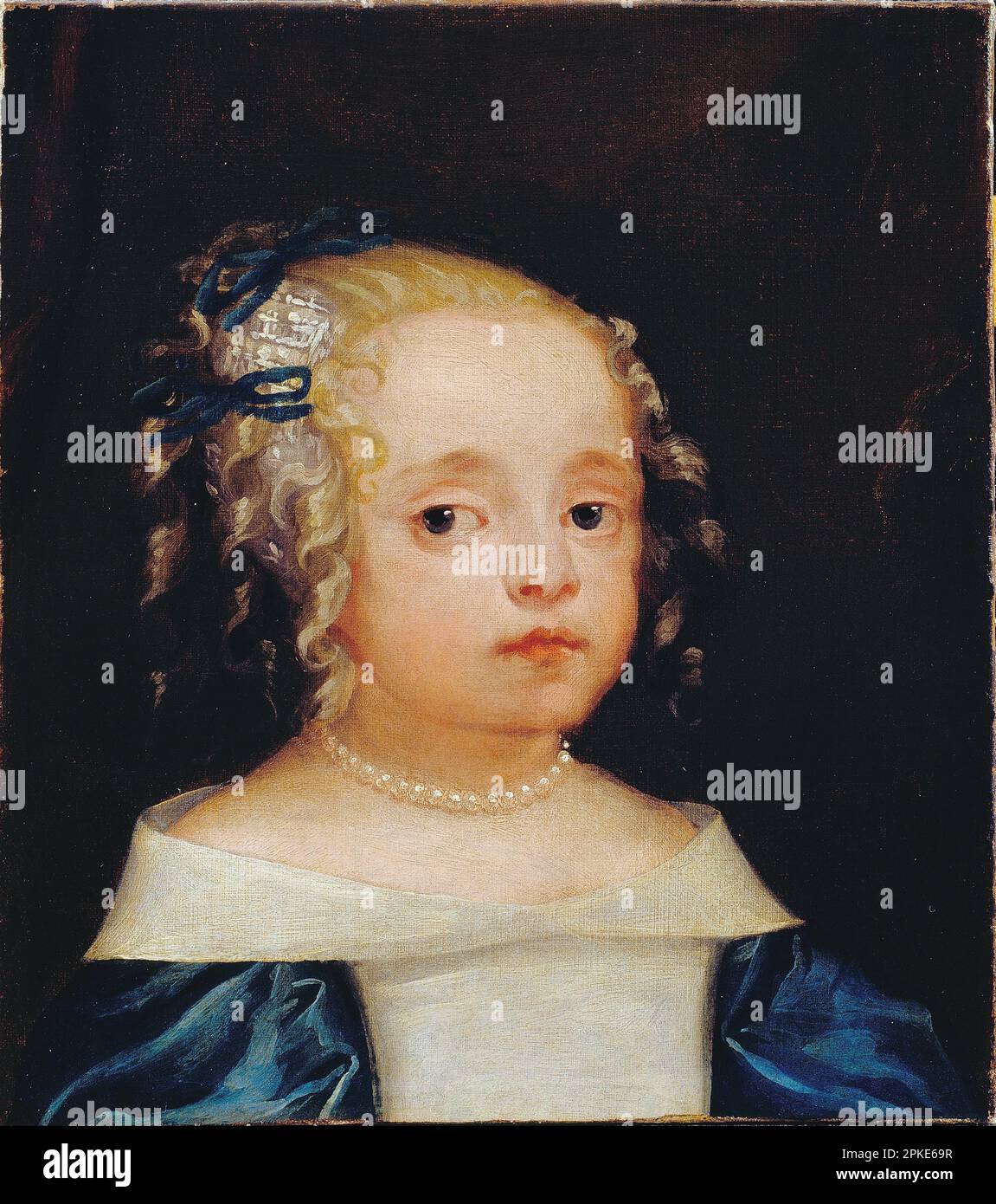 Head of a Girl early 1660s by Isaac Fuller Stock Photo