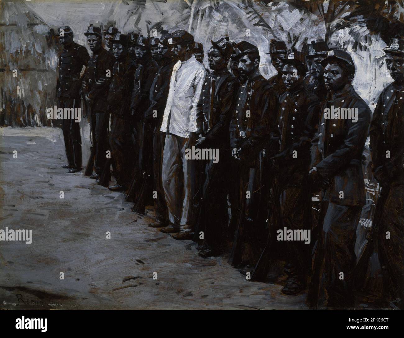the Venezuelan Guard at El Dorado 1895 by William Gilbert Gaul Stock Photo