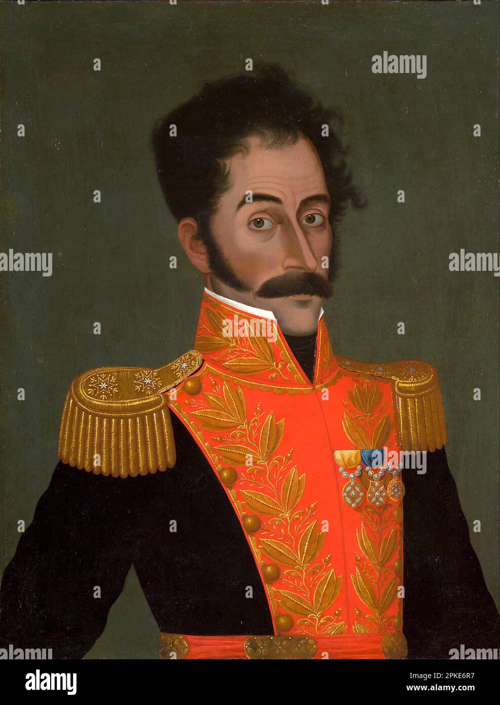 Simón Bolívar ca. 1823 by Jose Gil de Castro Stock Photo