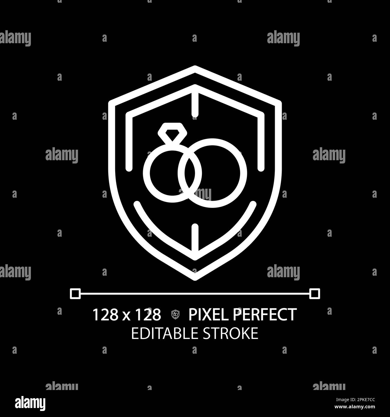 Family law pixel perfect white linear icon for dark theme Stock Vector ...