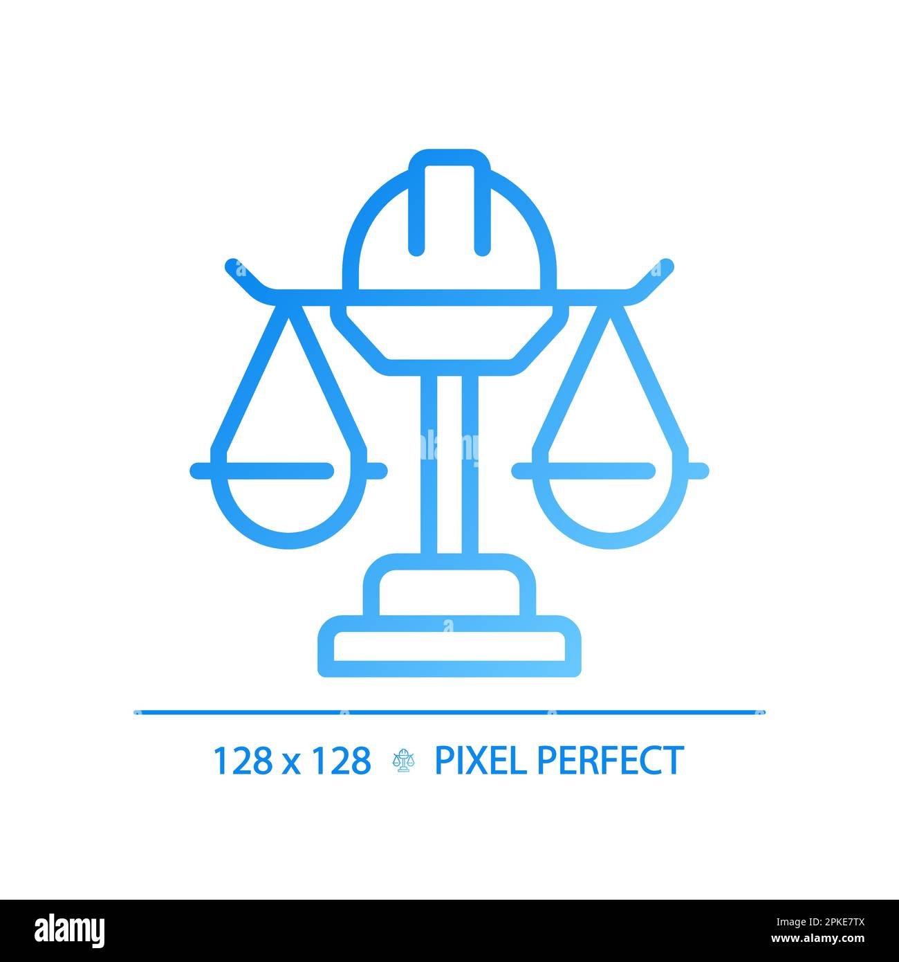 Labour law pixel perfect gradient linear vector icon Stock Vector