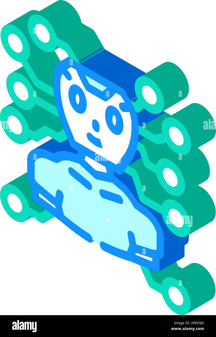 artificial chat bot isometric icon vector illustration Stock Vector ...
