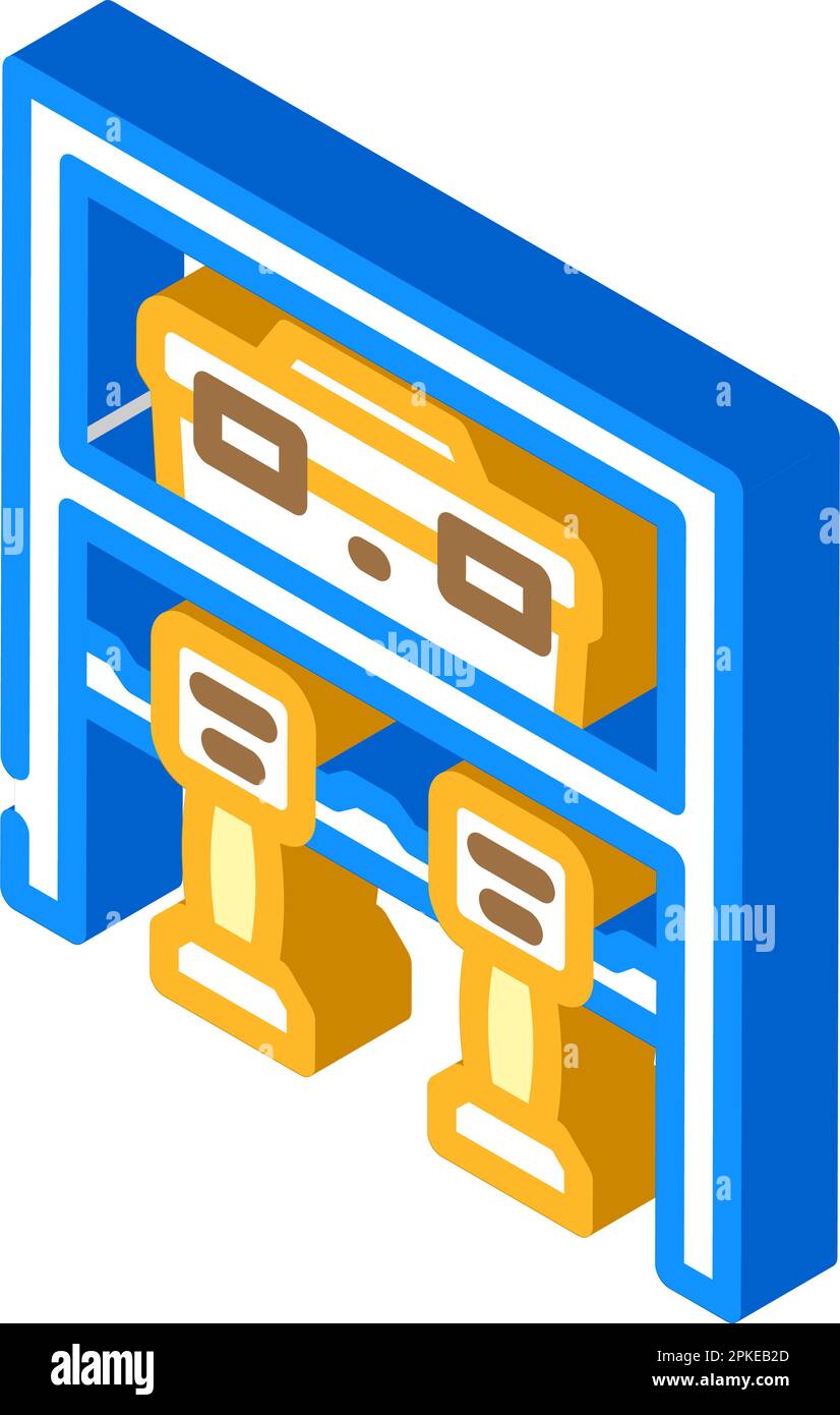 drill shelf garage tool isometric icon vector illustration Stock Vector ...