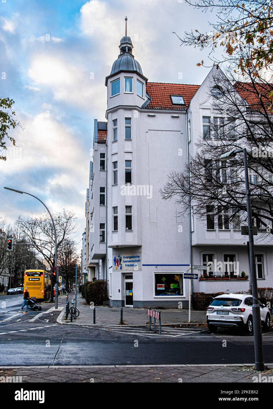 Evangelische Gemeinschaft Friedenau, Friedrich Wilhelm Platz 7,Tempelhof-Schöneberg ,Berlin Stock Photo