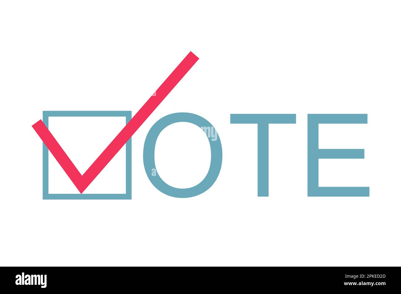 Vote sign with check mark Stock Vector