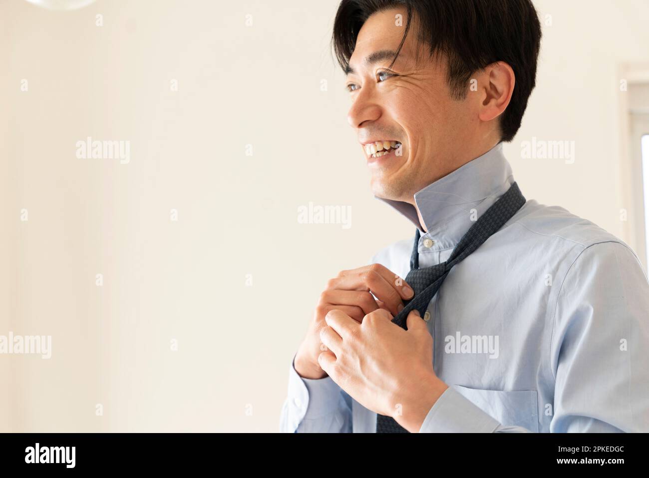 Man wearing shirt and tie Stock Photo