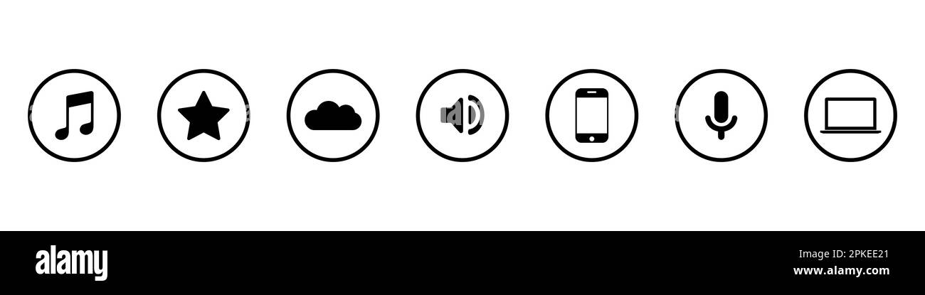 Music icon set simple design Stock Vector