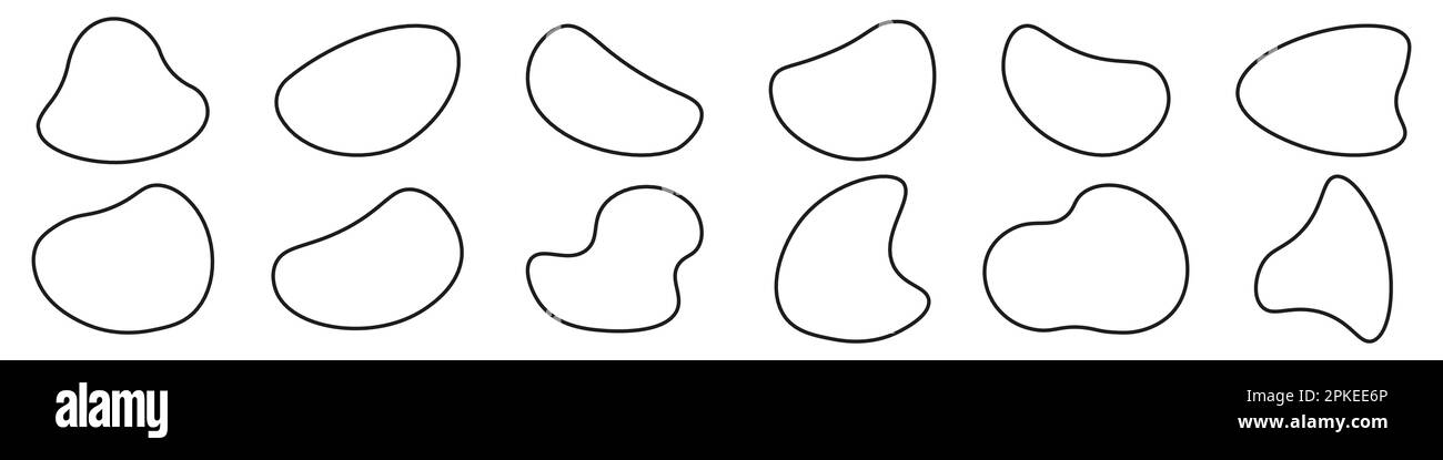 Abstract liquid shapes icon set Stock Vector
