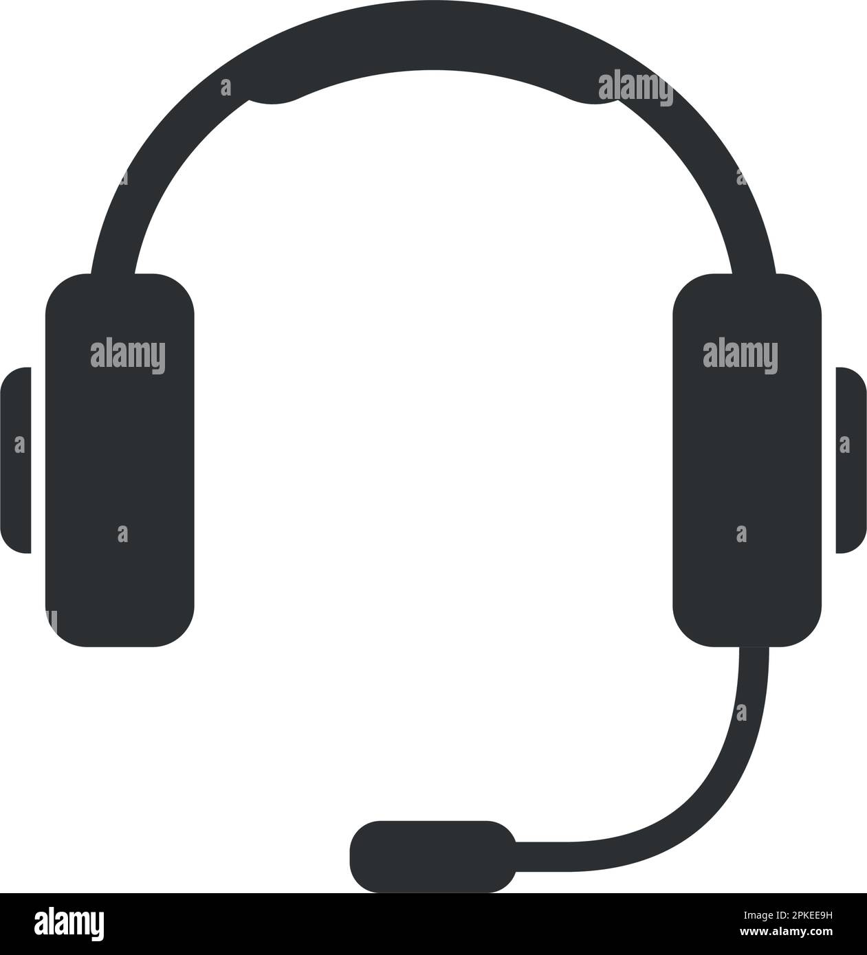 Headphone icon in flat style. Earphone vector illustration on isolated ...