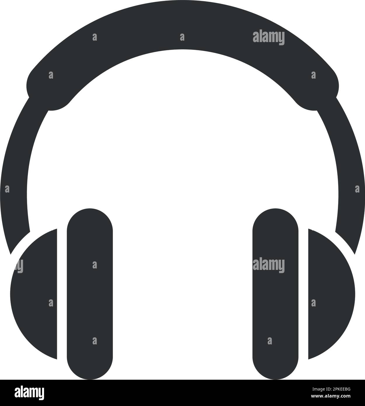 Headphone icon in flat style. Earphone vector illustration on isolated ...