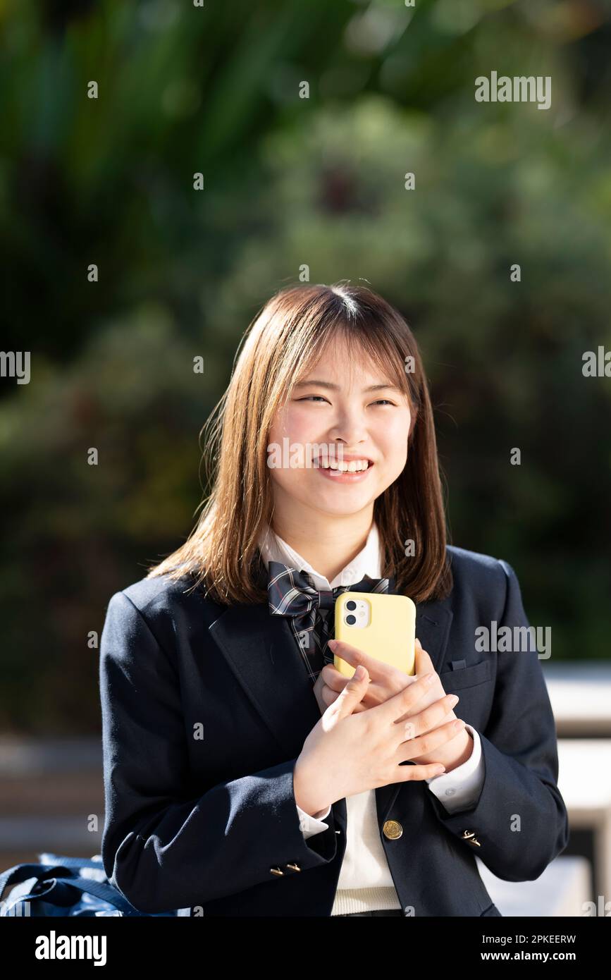 High school girl laughing hi-res stock photography and images - Alamy