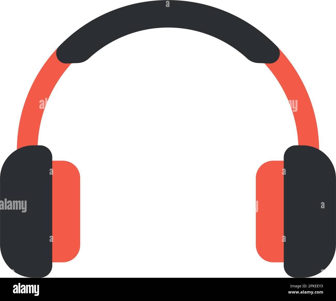 Headphone icon in flat style. Earphone vector illustration on isolated ...
