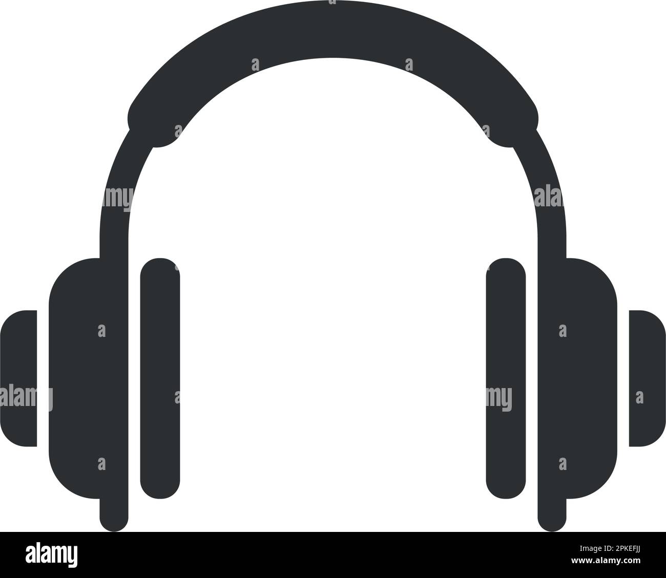 Headphone icon in flat style. Earphone vector illustration on isolated ...