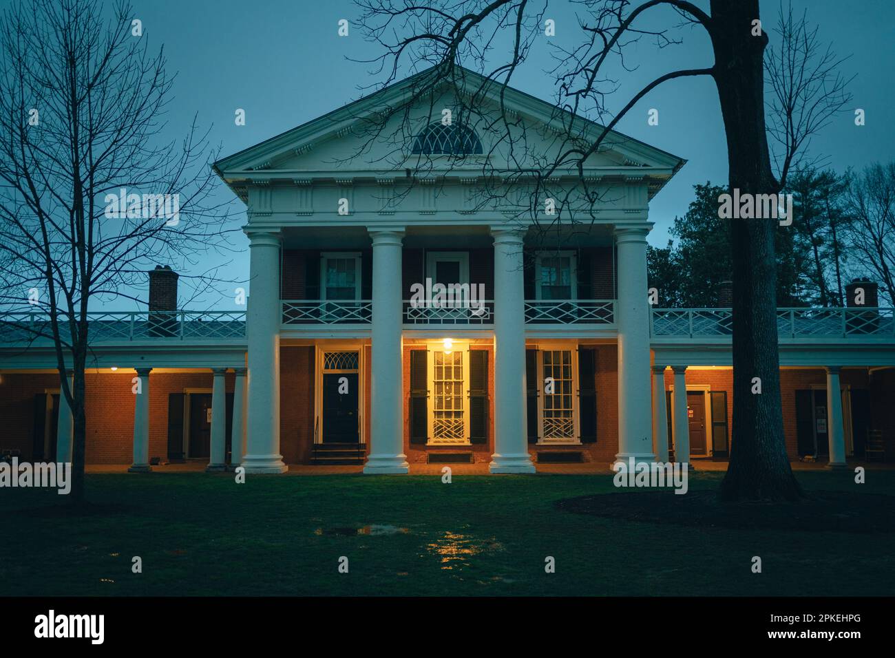 University of Virginia building at dawn, Charlottesville, Virginia Stock Photo