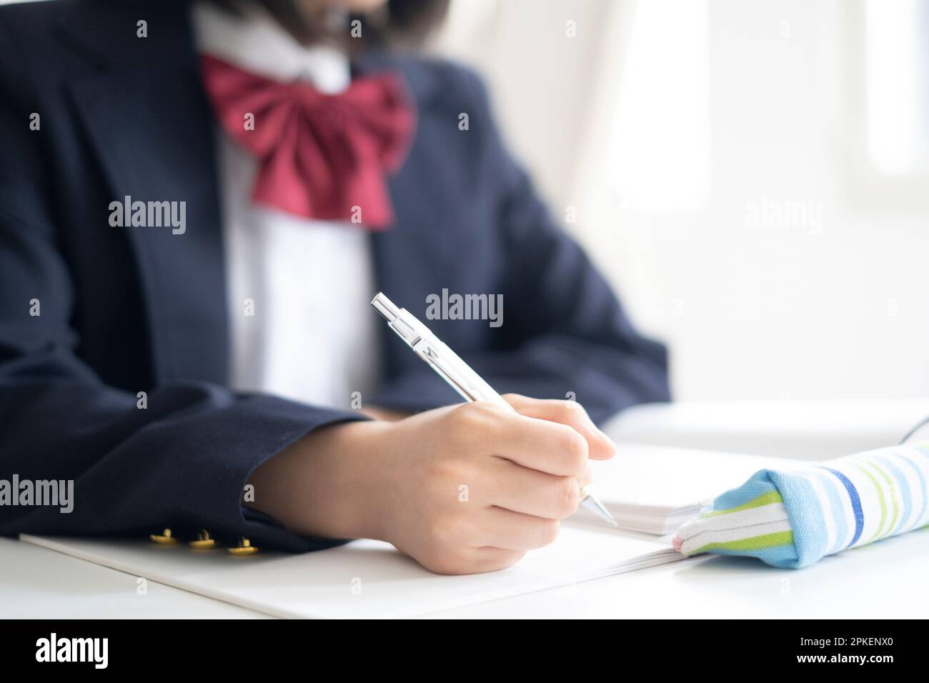 High school student studying at home Stock Photo - Alamy
