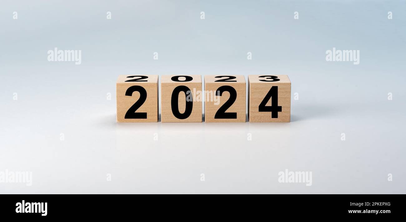New year 2025. Wooden Blocks With 2023 2025 Number. Start new year 2025