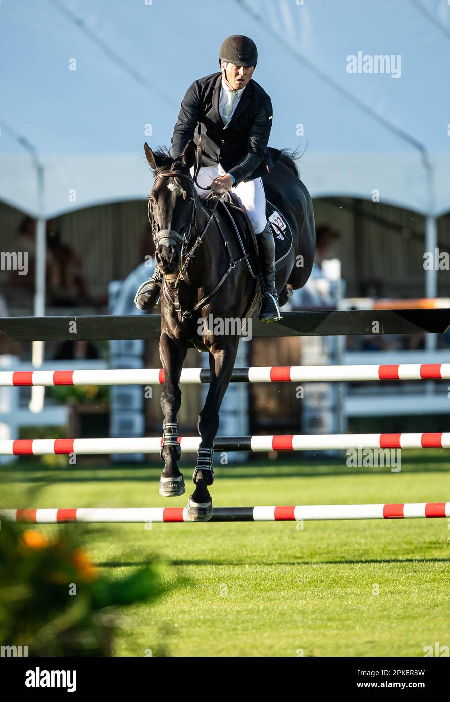 Kyle King of the United States competes during a Major League Show