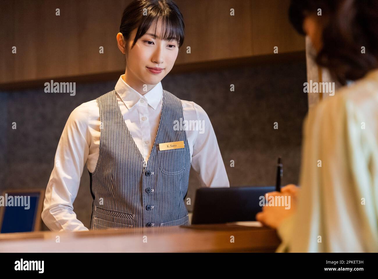 Hotel checkin counter Stock Photo Alamy