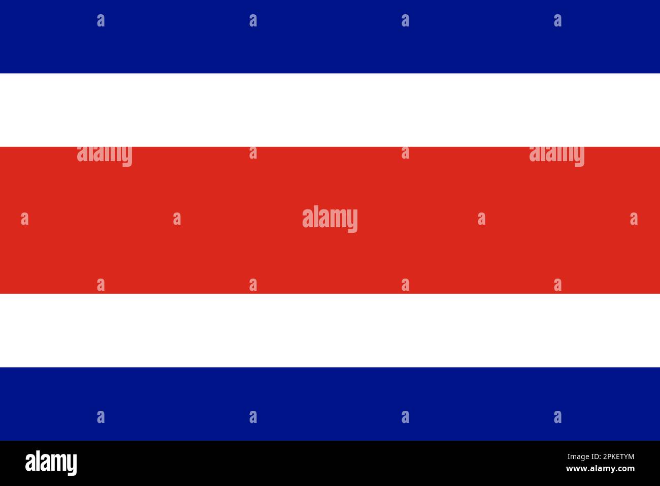 Official national flag Costa Rica Stock Vector