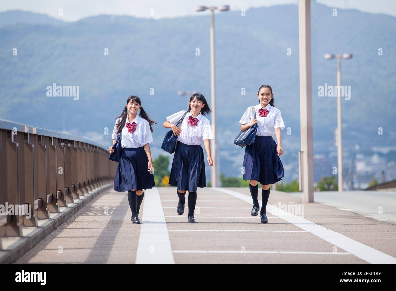 Junior high school students walking in a line Stock Photo - Alamy