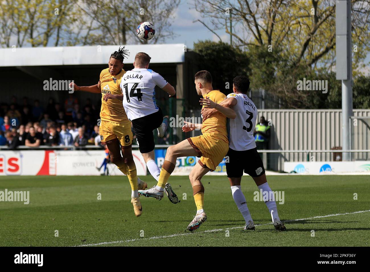 Sutton, UK. 07th Apr, 2023. during the EFL Sky Bet League 2 match
