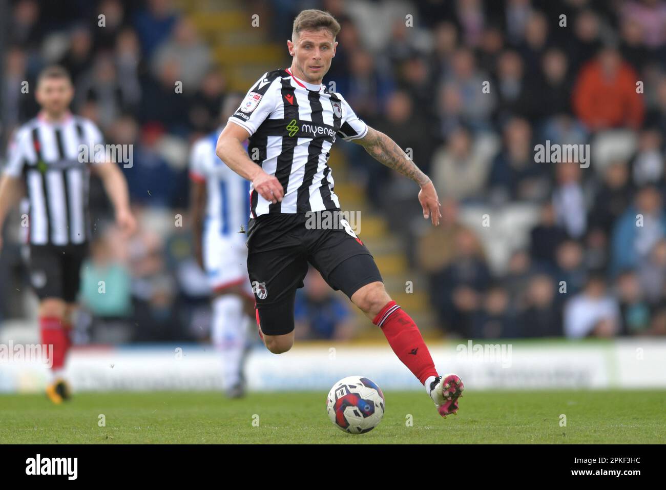 Grimsby Town's Gavan Holohan during the Sky Bet League 2 match between Grimsby Town and Hartlepool United at Blundell Park, Cleethorpes on Friday 7th April 2023. (Photo: Scott Llewellyn | MI News) Stock Photo