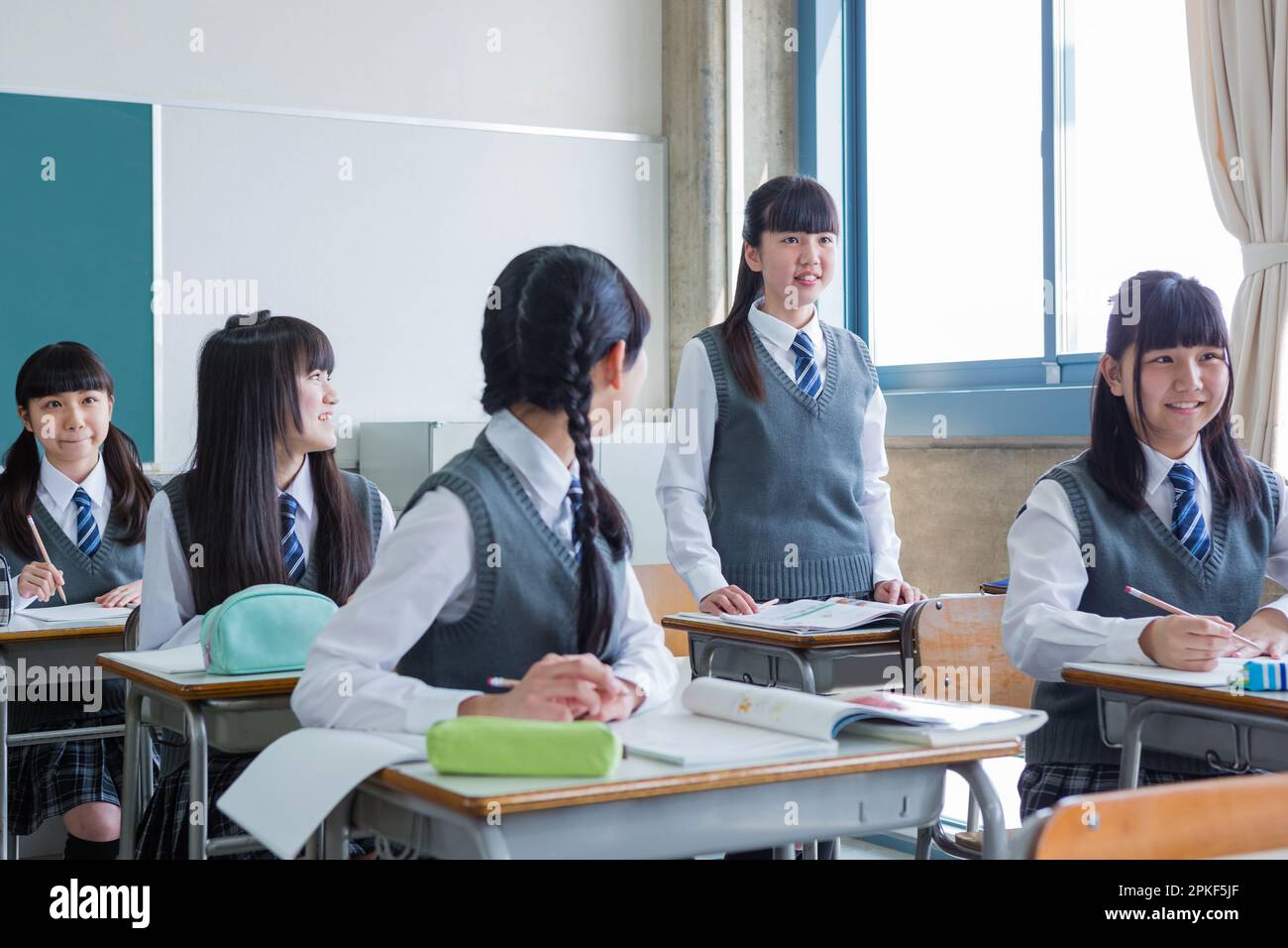 Junior High School Girls Taking A Class Stock Photo Alamy junior-high-school-girls-taking-a-class-stock-photo-alamy
