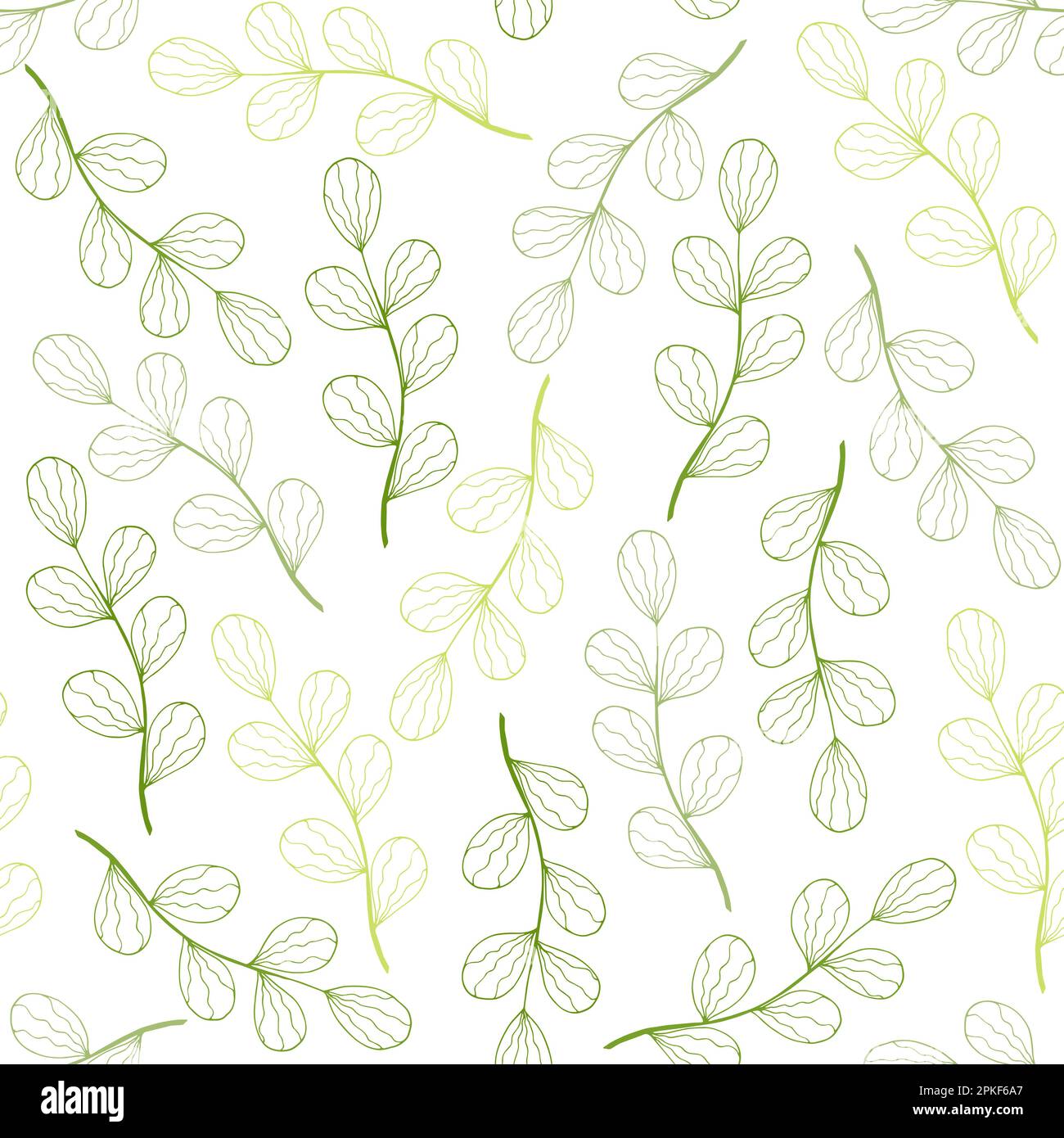 Seamless green leaves pattern Cut Out Stock Images & Pictures - Alamy