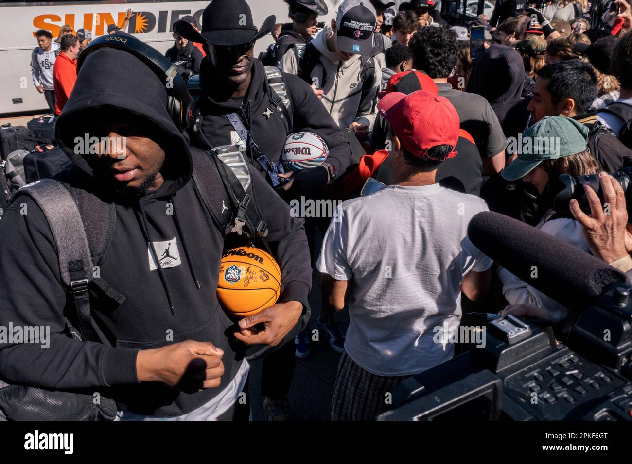 April 4, 2023, San Diego, CA Fans of San Diego State University