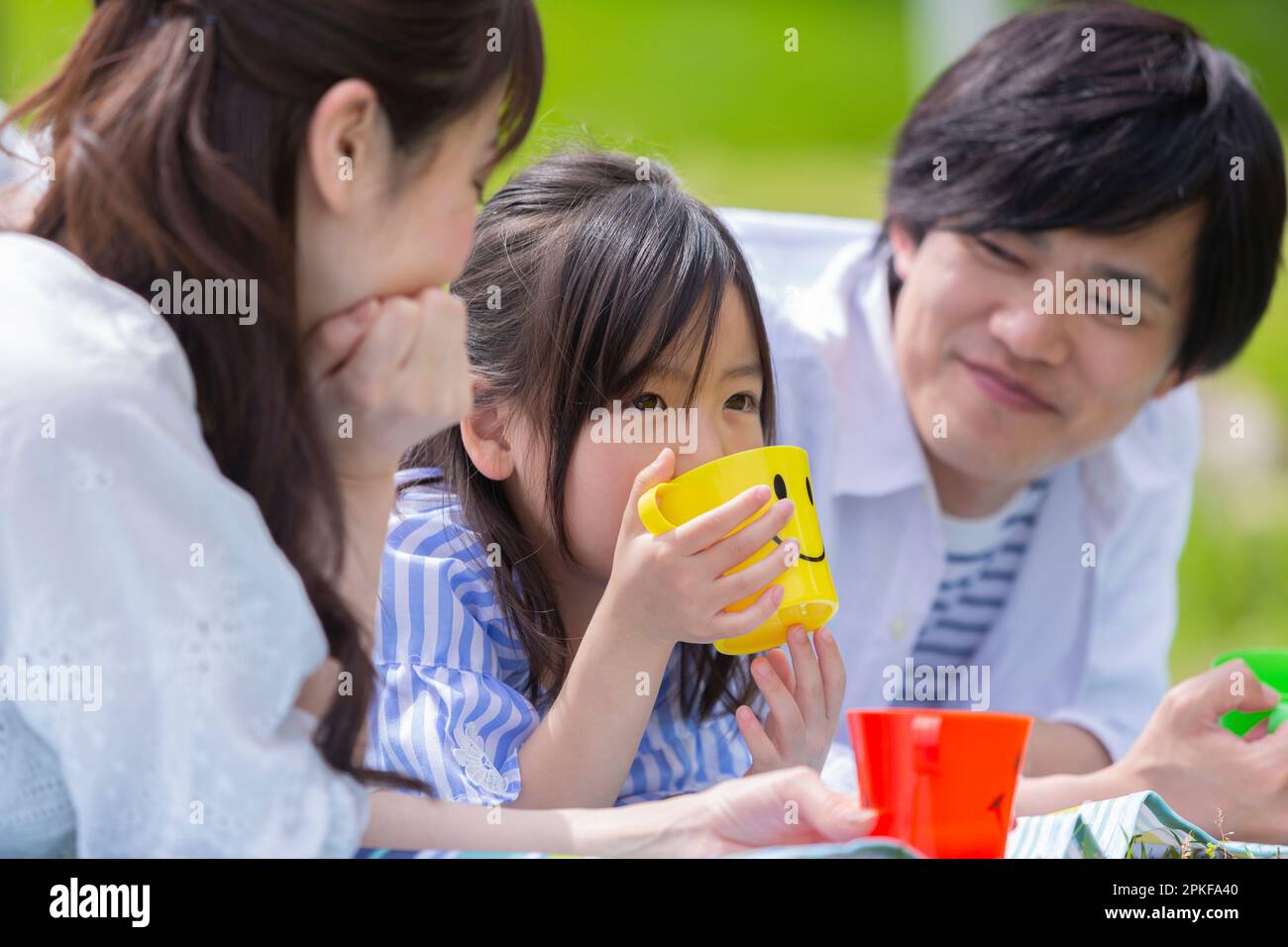 Japanese family having picnic hi-res stock photography and images - Alamy