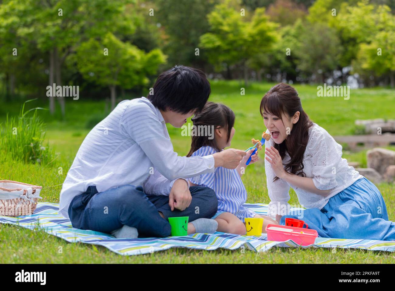 Japanese family having picnic hi-res stock photography and images - Alamy