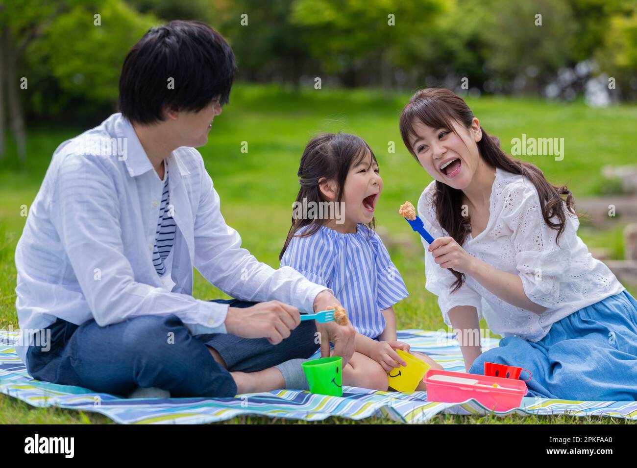 Japanese family having picnic hi-res stock photography and images - Alamy