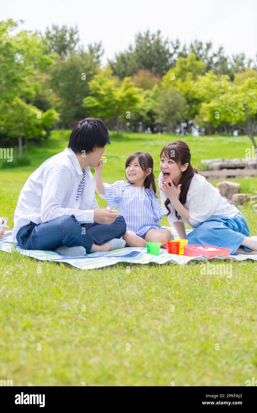 Families having picnic hi-res stock photography and images - Alamy