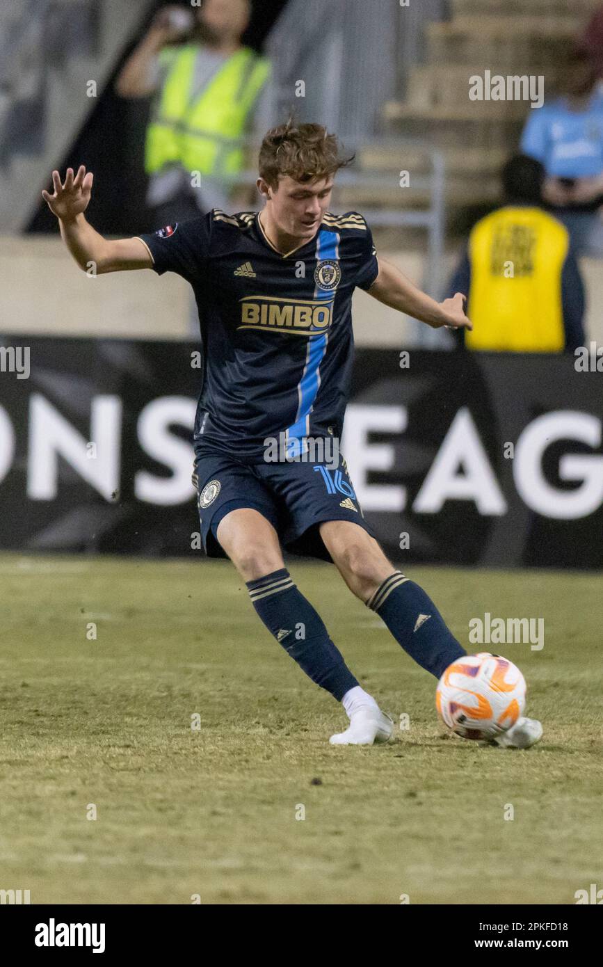 Philadelphia Union midfielder Jack McGlynn (16) in action during the