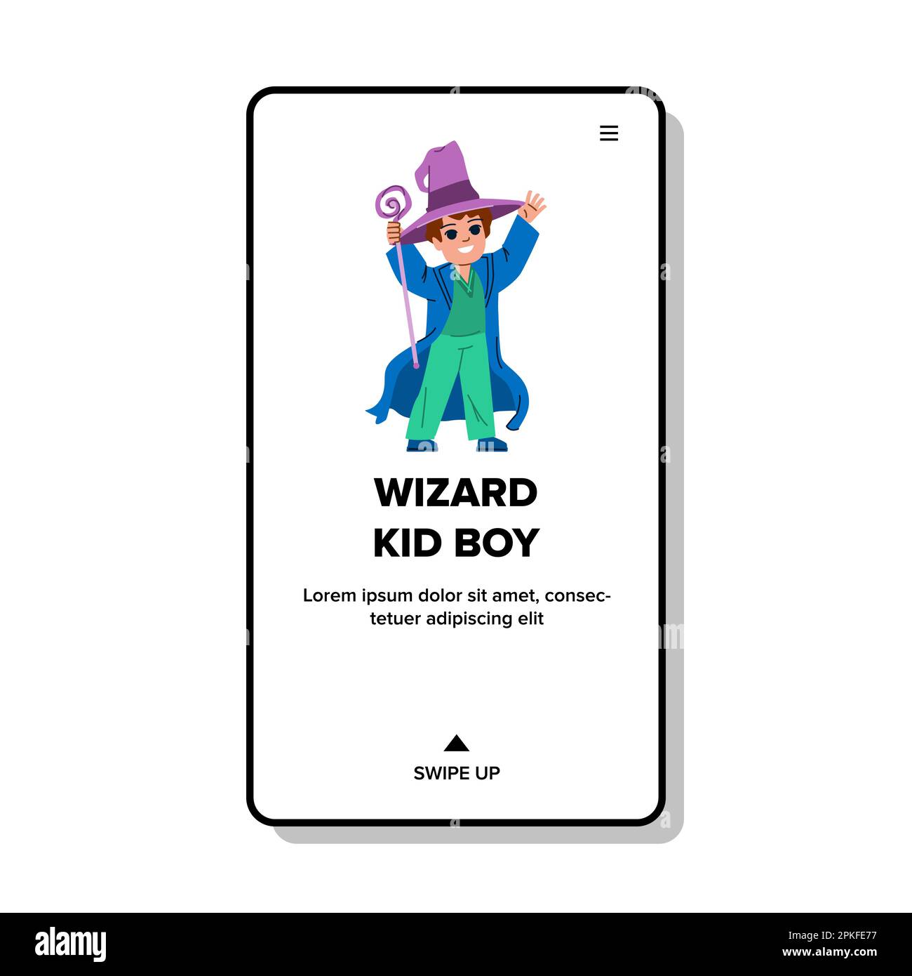 wizard kid boy vector Stock Vector