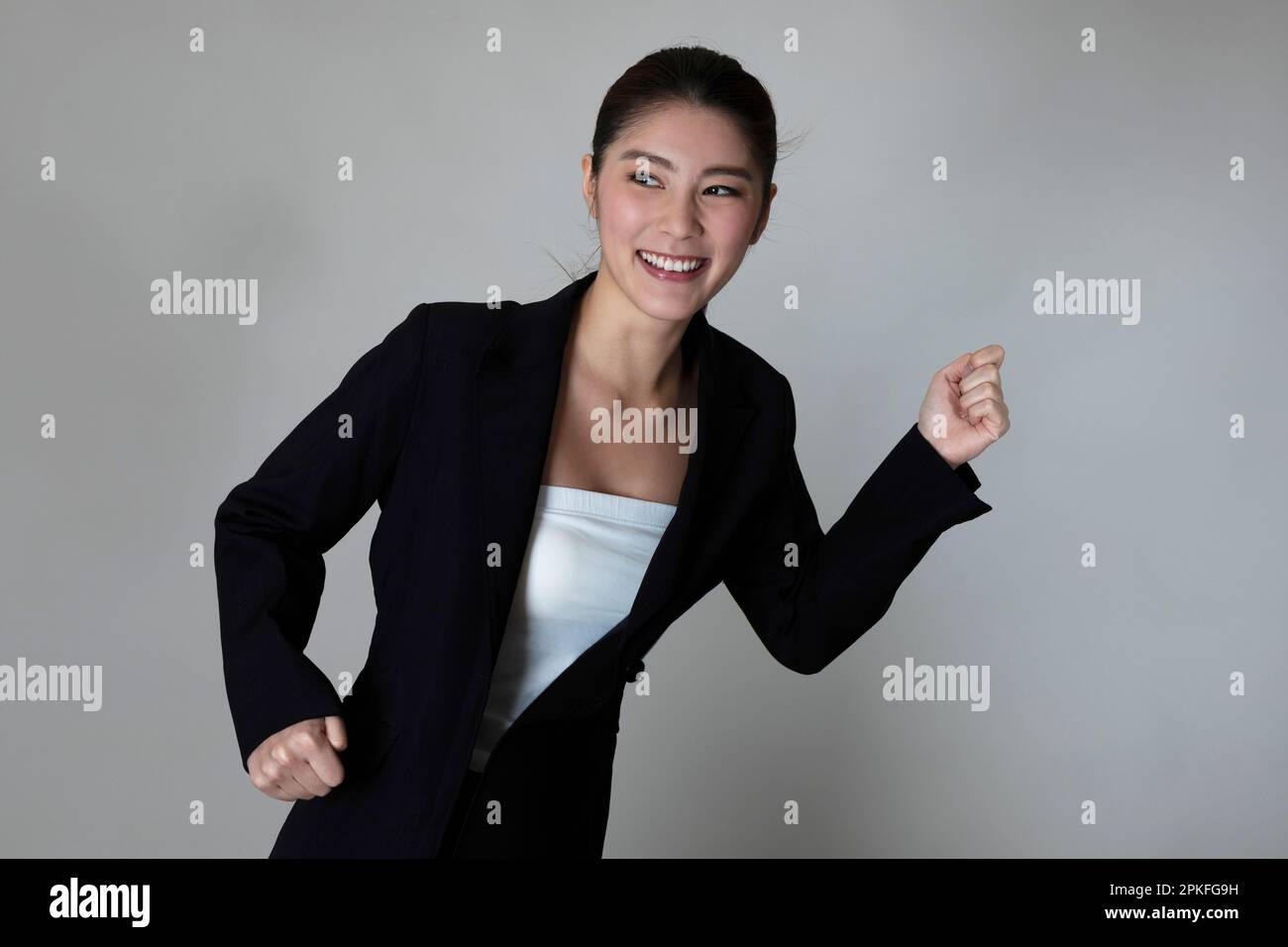 Portrait of Woman in Suit Stock Photo - Alamy