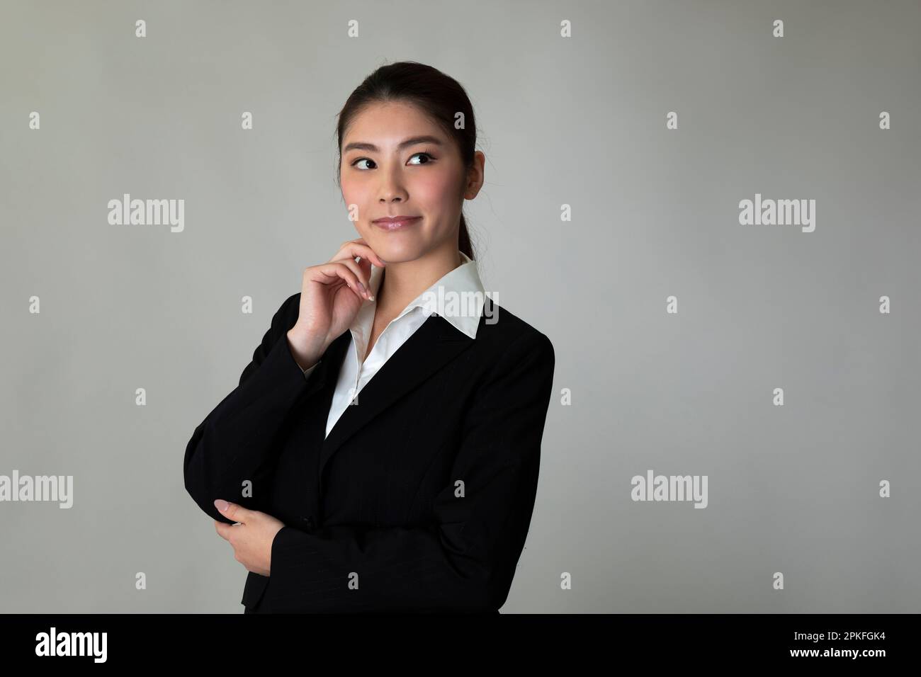 Portrait of Woman in Suit Stock Photo - Alamy