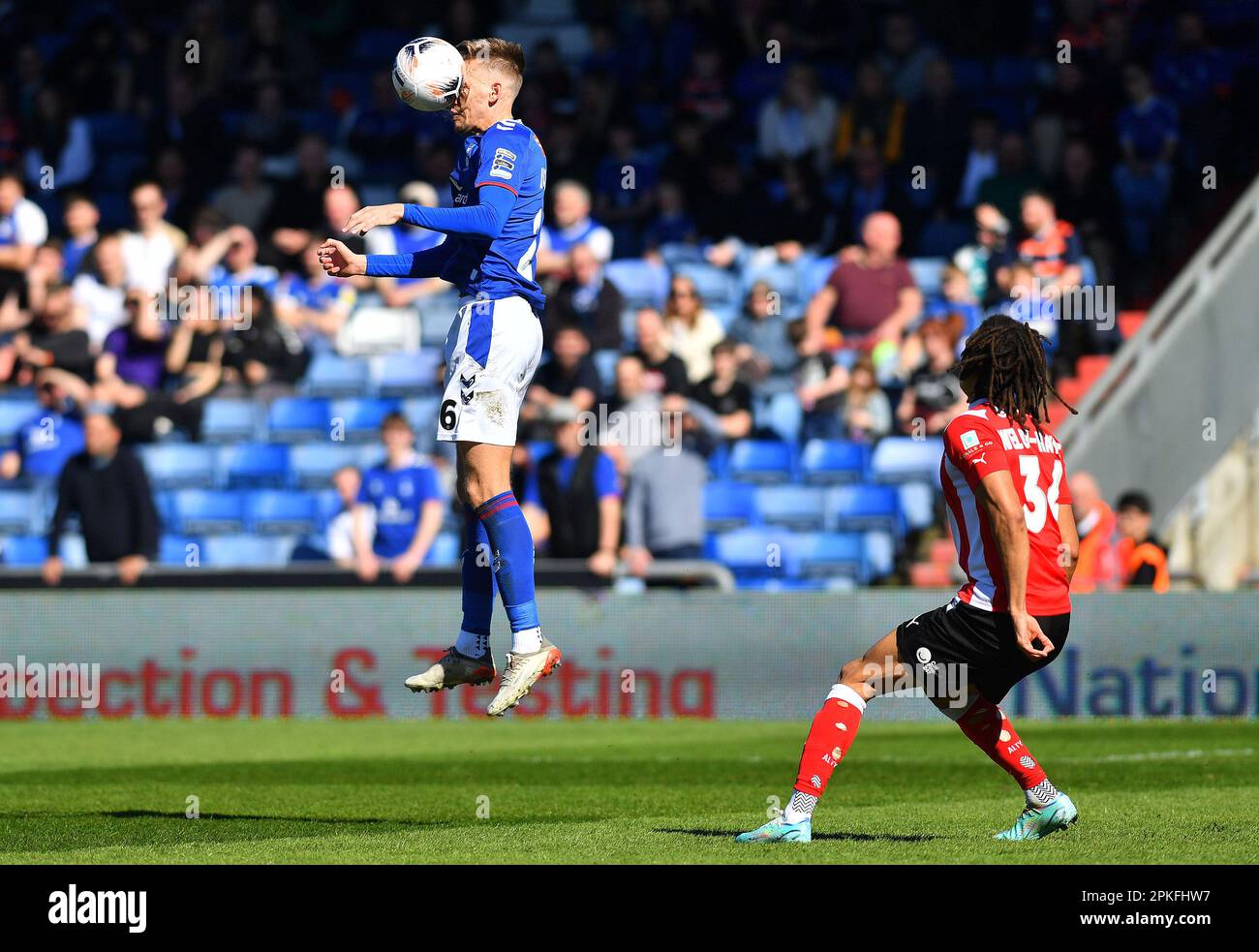 during the Vanarama National League match between Oldham Athletic and  Altrincham at Boundary Park, Oldham on Friday 7th April 2023. (Photo: Eddie  Garvey